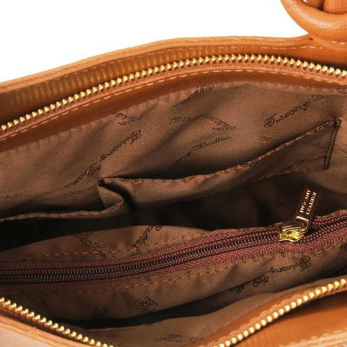 Patty - Saffiano leather convertible backpack shoulderbag